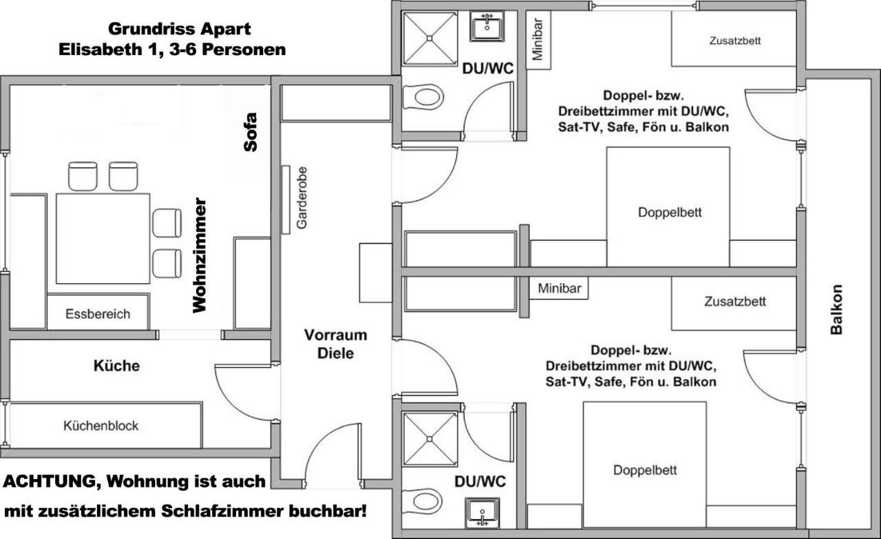 "Apart Elisabeth" Inkl Silvretta Premium Summercard Зе Екстер'єр фото